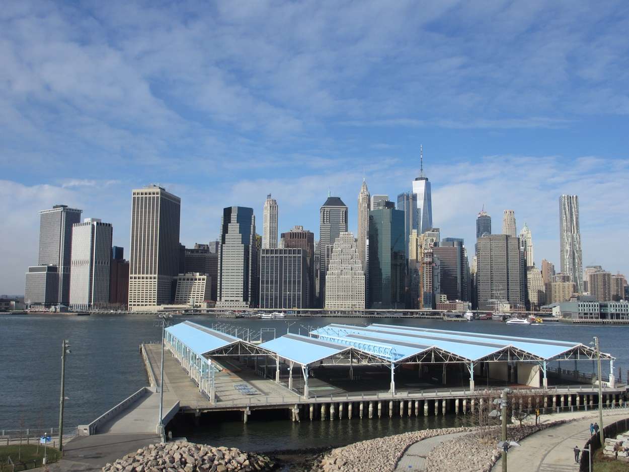 Veduta dello skyline di Manhattan da Brooklyn